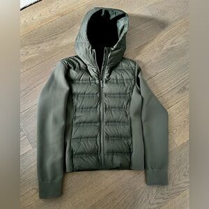 Lululemon Down and Around athletica Green Puffer Jacket